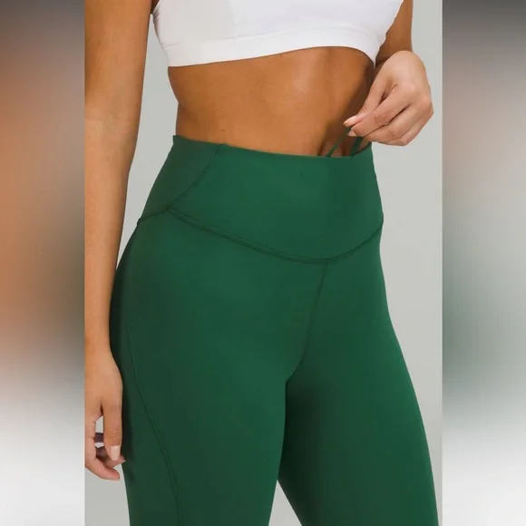 Lululemon Base Pace High-Rise Running Tight 28" *Brushed Nulux - Everglade Green - Picture 4 of 13
